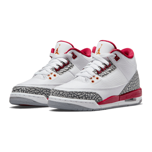 -(A6c)-AIR JORDAN 3 RETRO (GS) "CARDINAL RED" 白紅 爆裂紋-398614 126
