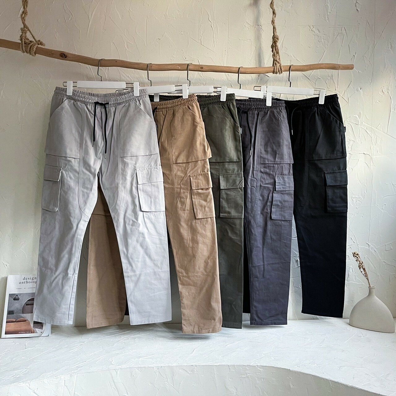 自訂款 多口袋 高磅斜紋工作褲 長褲 5色 1534