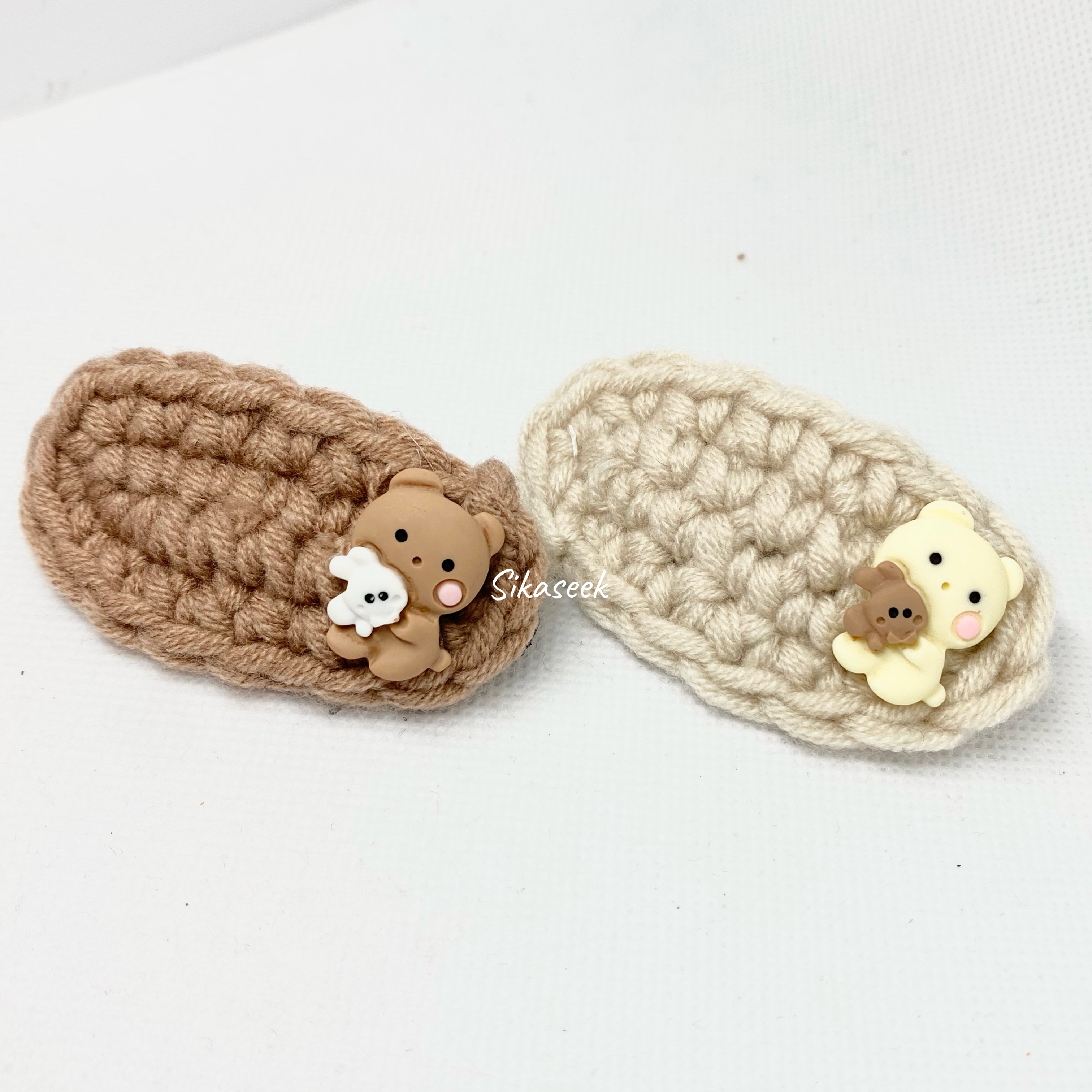 SK9256   毛線熊仔 / Love 字母頭夾