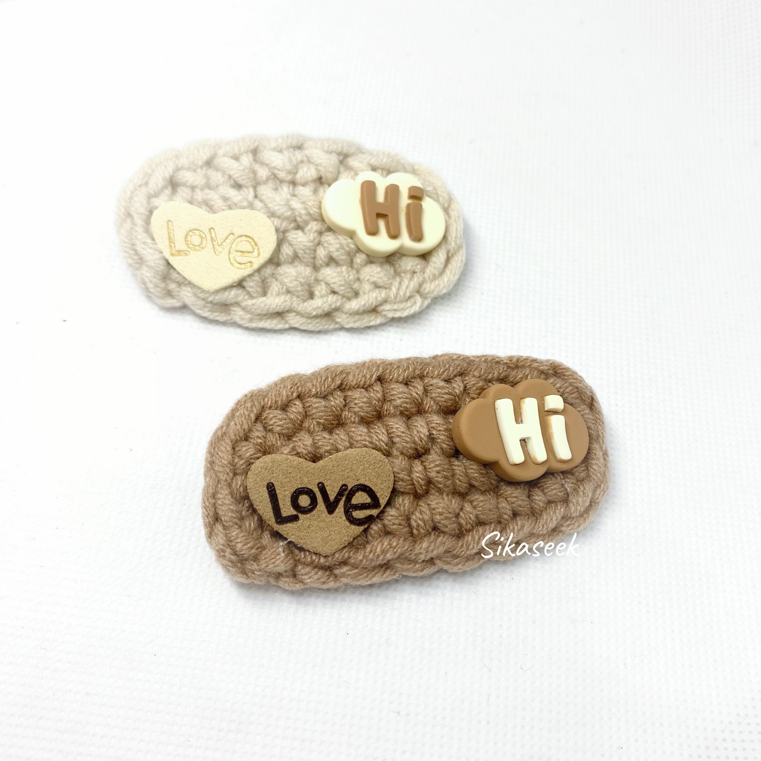 SK9256   毛線熊仔 / Love 字母頭夾