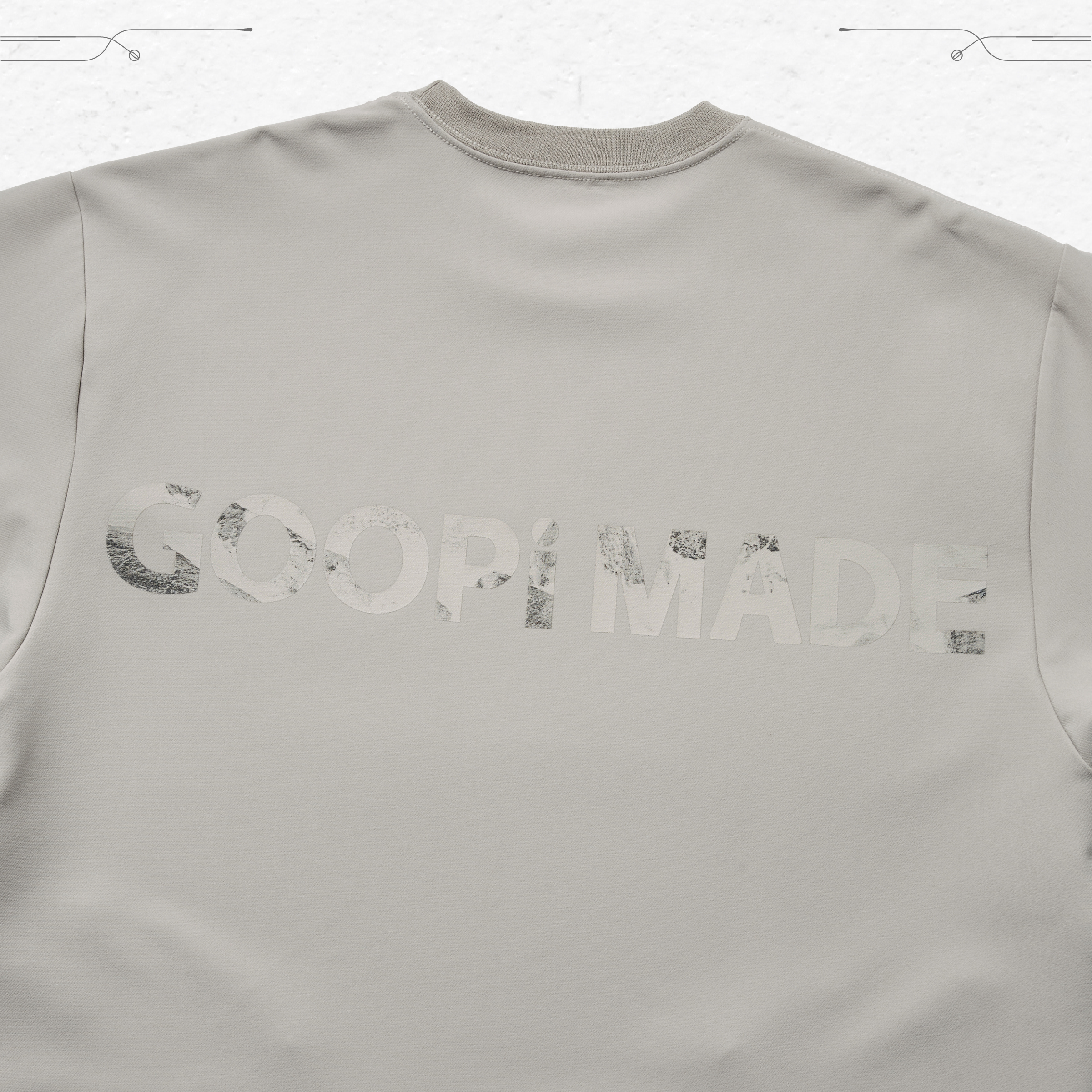 LWN-01 “Fixation” Logo Wide Crewneck - Cream