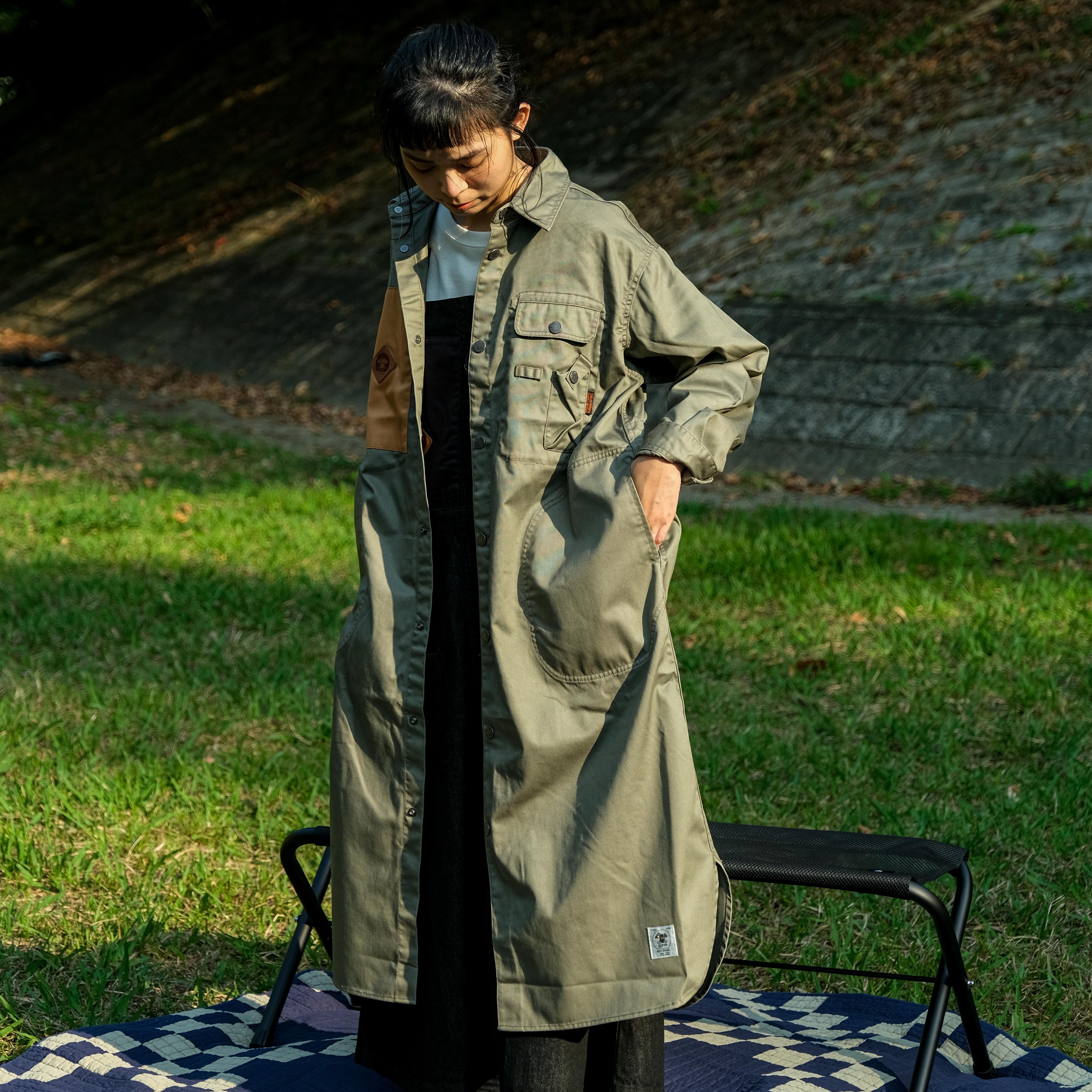 GRN Outdoor Hiasobi Camper Dress Coat C069 Olive