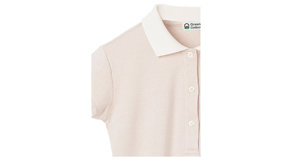 馬球恤短袖深色 (原色領) 女裝