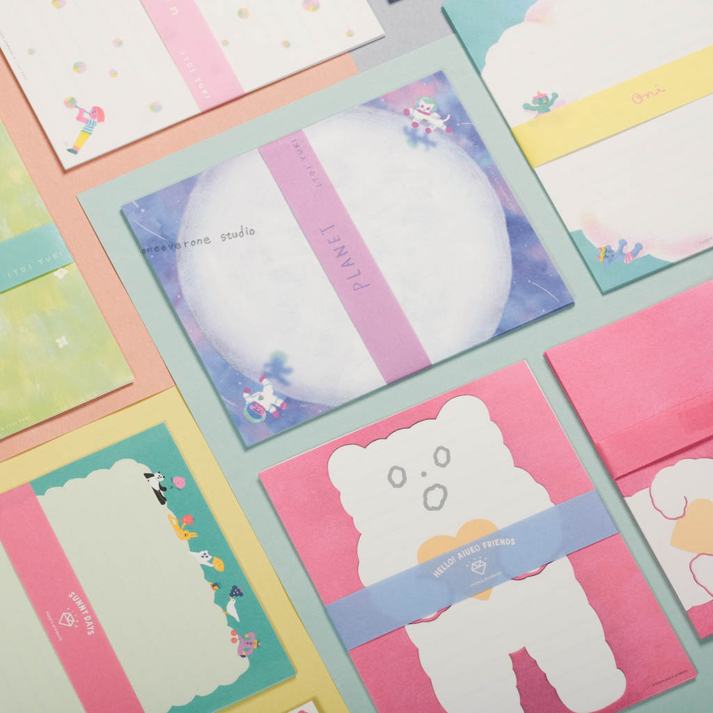 插畫信封信紙套組/表現社/JAPAN