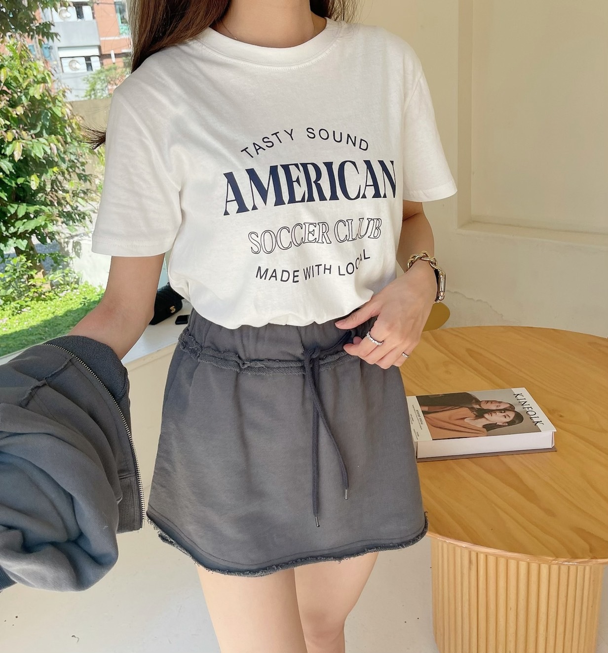 💥春夏不能沒有］🇰🇷正韓百搭英文字透氣棉t（必收白/兩色）