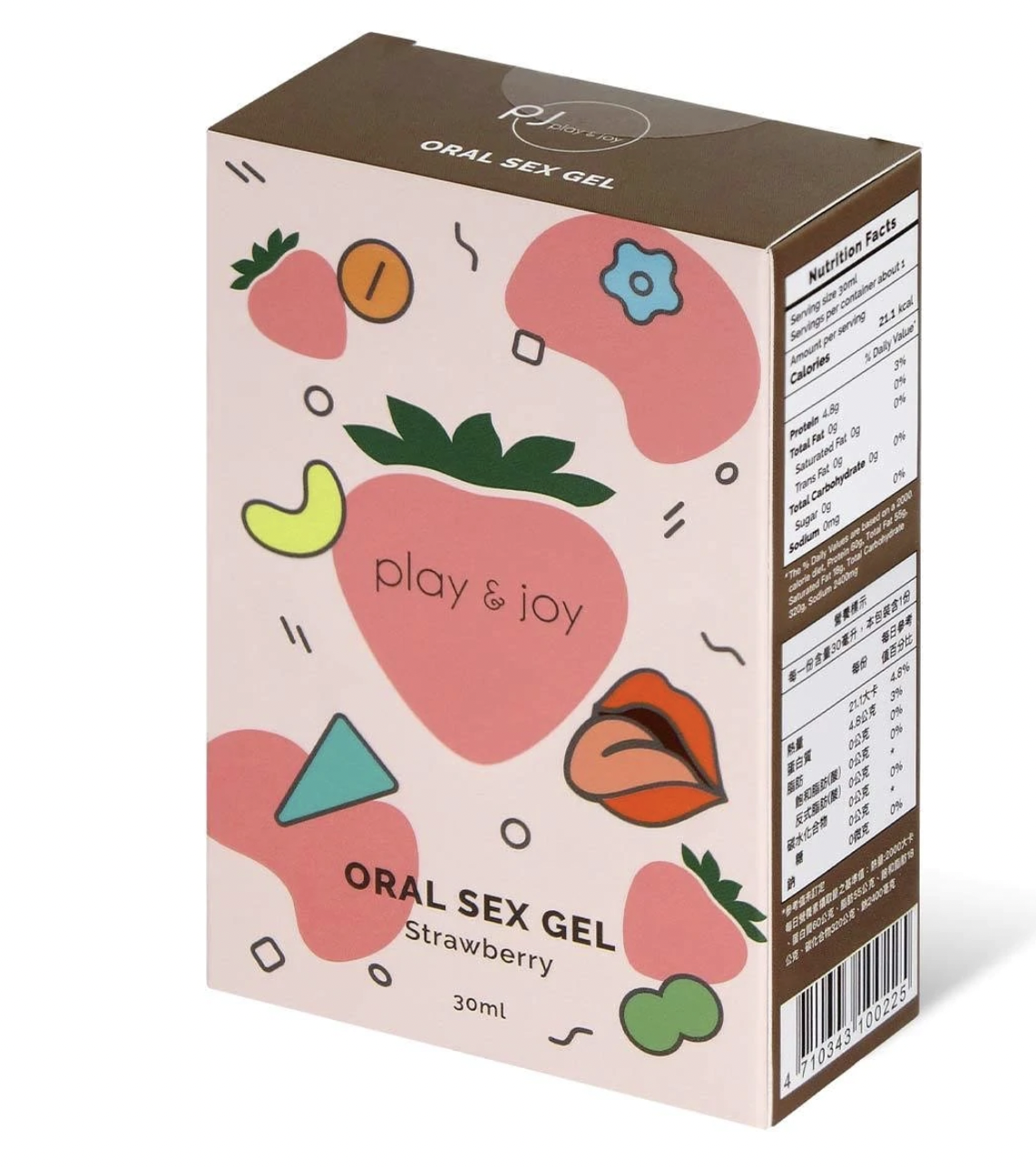 〔台灣熱賣〕 PLAY & JOY 果味口交液 (水蜜桃味/草莓味) 30ML 【素食可食】