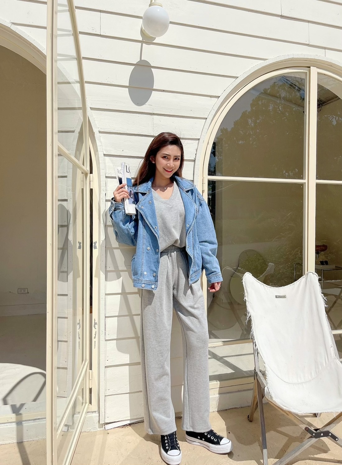 💥闆娘好友看到直接失心瘋］🇰🇷正韓超美休閒氣質超柔軟羅馬布兩件式套裝（質感灰/三色）