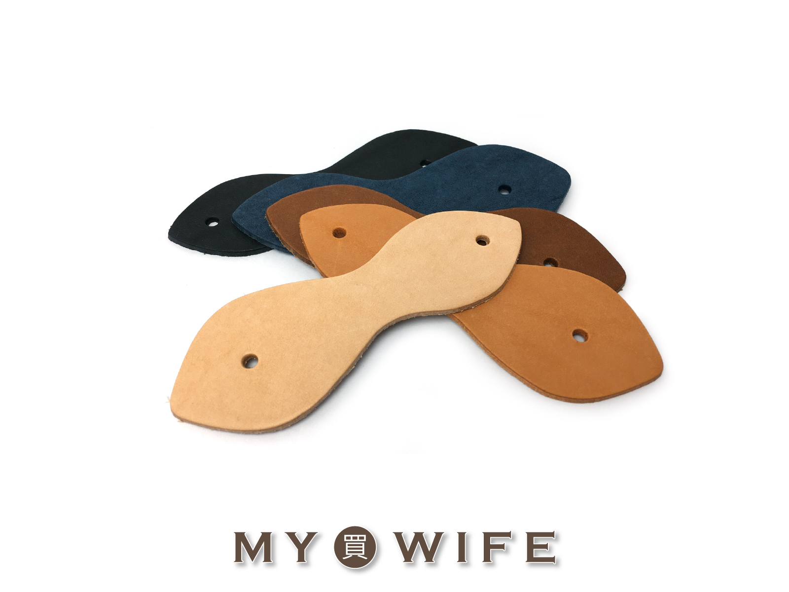 掛耳皮片_側掛耳/D環座/植鞣革_5色【B10036】