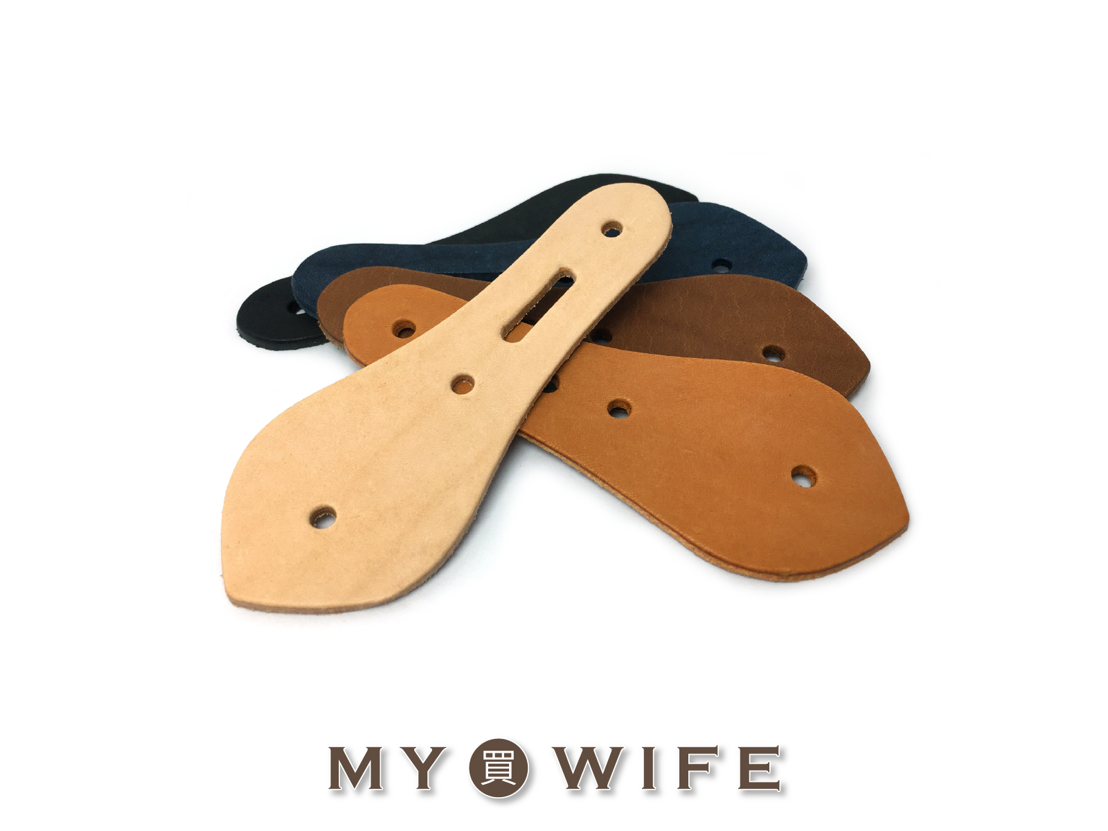 針扣皮片_針扣座皮片/植鞣革_5色【B9636】