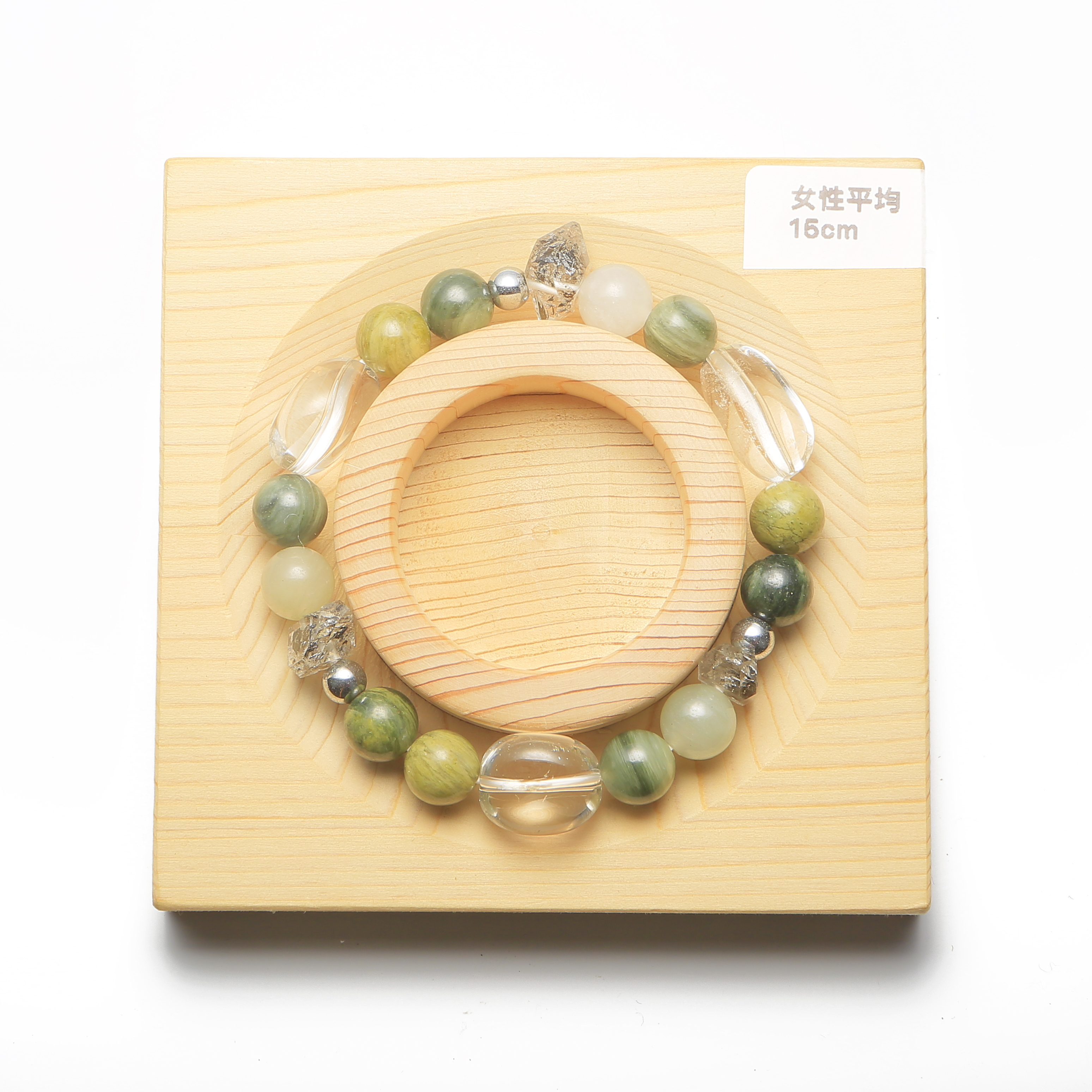 012628七輪調和手串/閃靈鑽/天河石/天然晶石/能量石/原生態/療癒