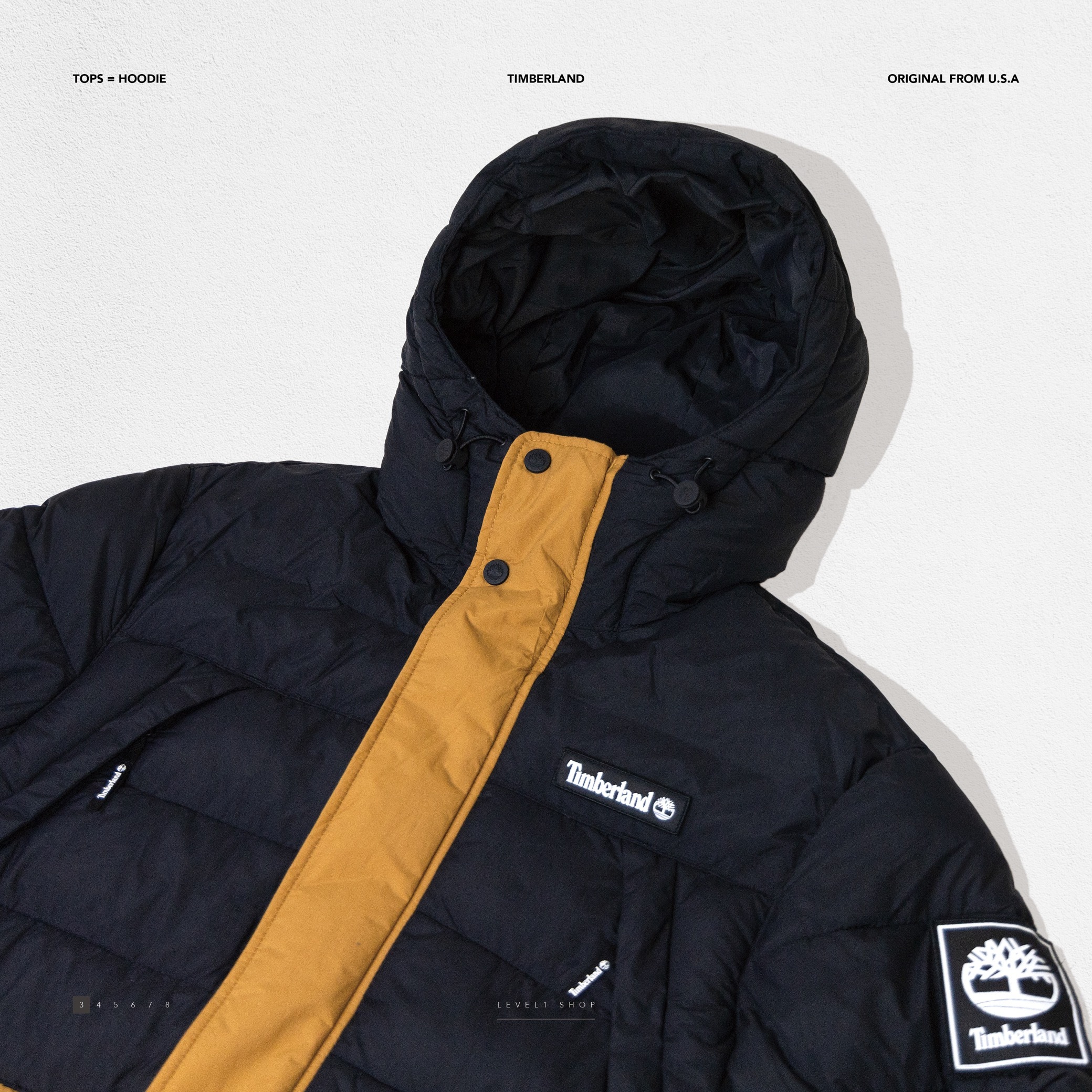 Timberland craft puffer jacket on sale black