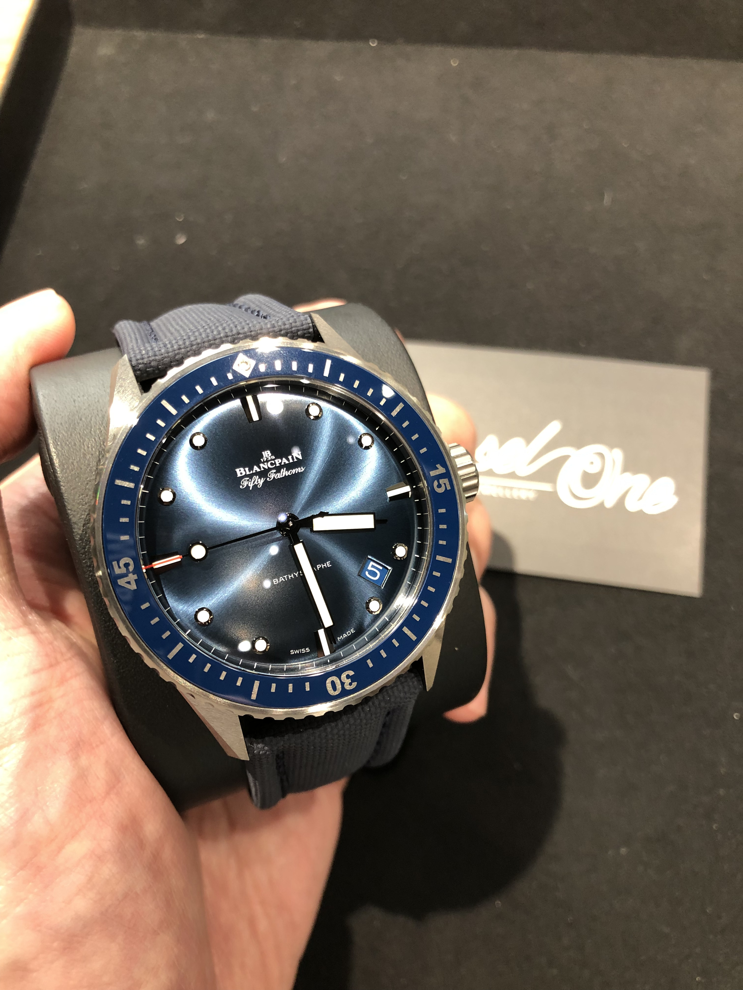 BLANCPAIN FIFTY FATHOMS 5000 0240 O52A BLUE DIAL