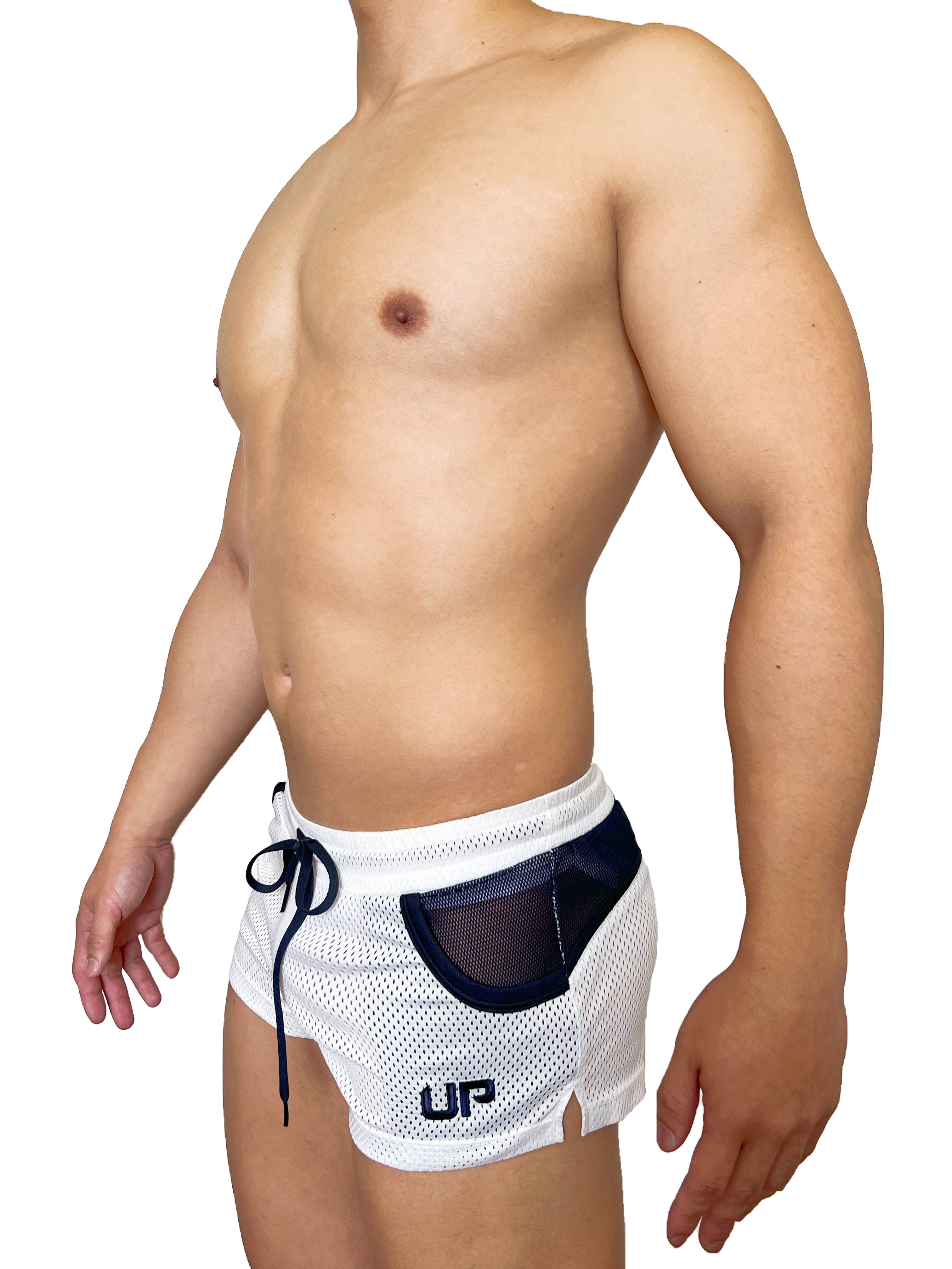 UP For Fun Mini 超短運動褲 香草白/深藍