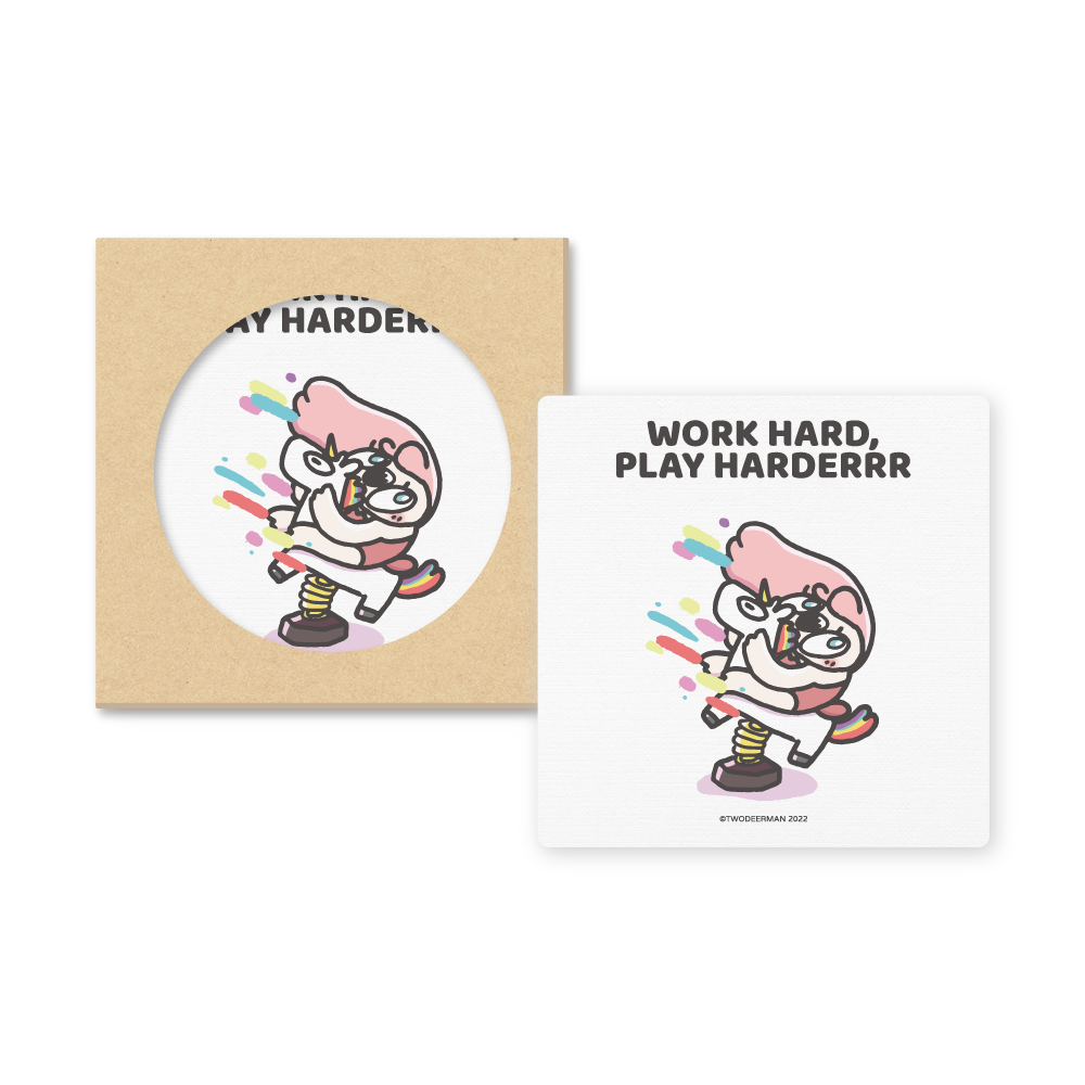 陶瓷吸水杯墊「小慢狂搖版」