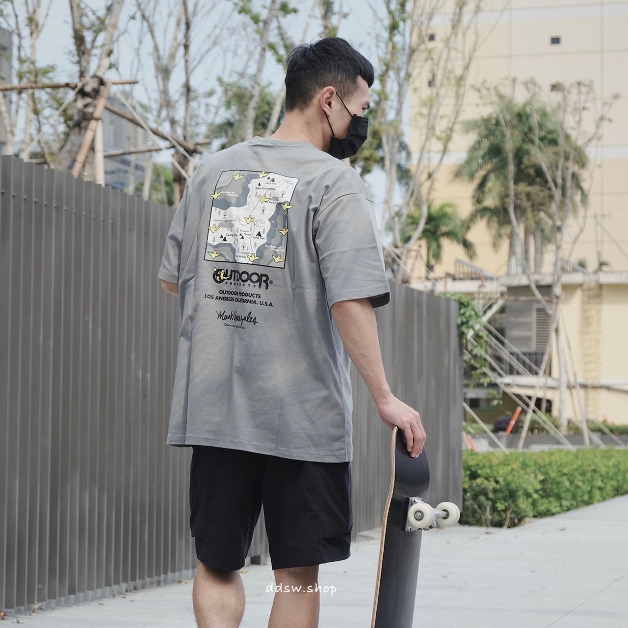 Mark Gonzales 短袖 國外限定 OUTDOOR聯名款 胸前LOGO 地圖背圖