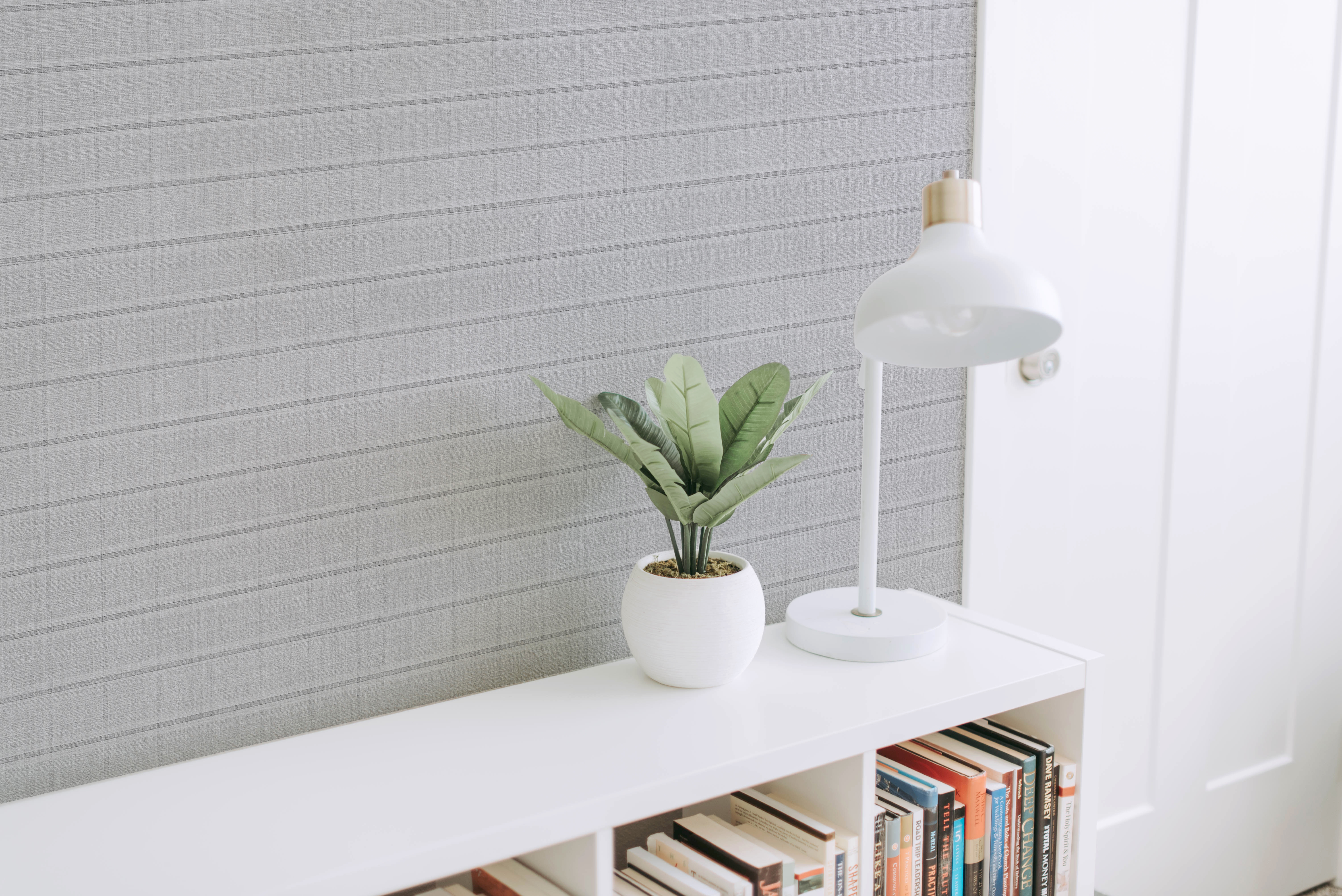 美牆壁布//煙燻灰格紋(約1.5坪/捲)