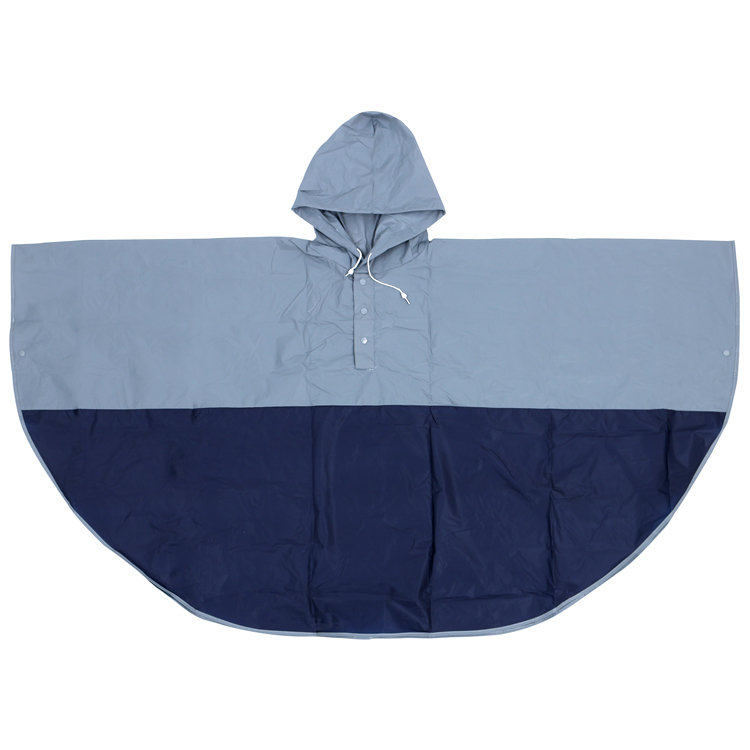 雨披/灰色x海軍藍