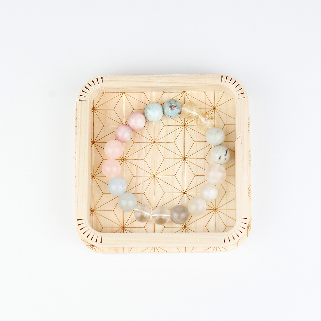072121七輪調和手串/海藍寶月光石/天然晶石/能量石/原生態/療癒