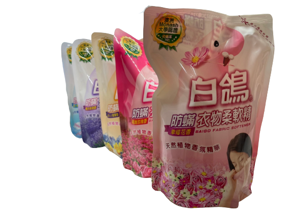 【白鴿】衣物柔軟精補充包 1800G (5種香味)