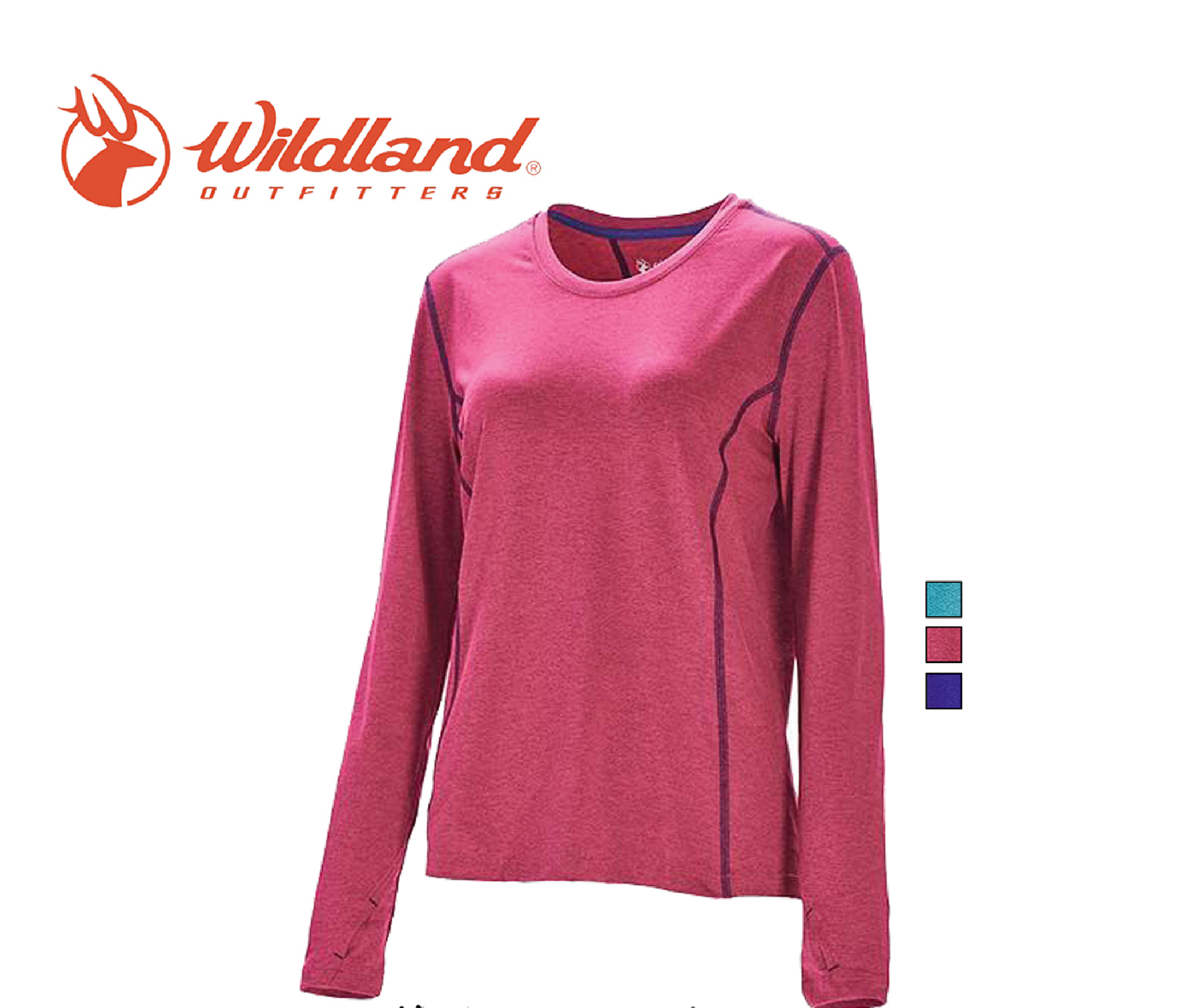 Wildland 荒野 0A71655 圓領雙色抗UV長袖上衣 女款 (三色) 四向彈性/抗UV/3M吸濕快排/休閒登山 11W71655