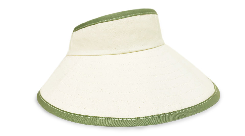 帽無頂橄欖綠色圍邊
