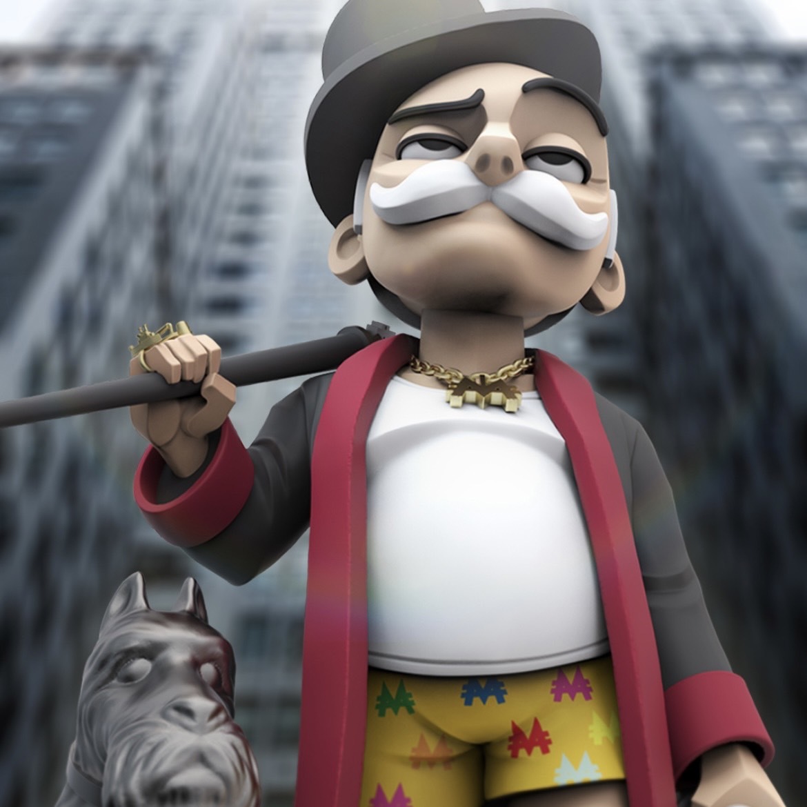 Mighty Jaxx OFF_WERK Mr.Monopoly 大富翁 模型