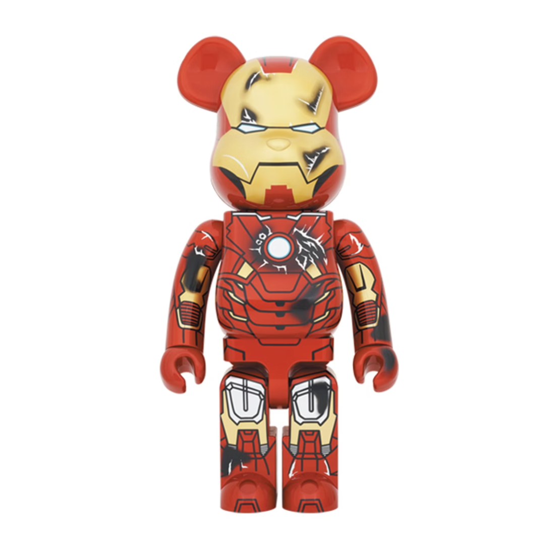 -(E12a)-BE@RBRICK X MARVEL STUDIOS IRON MAN 3 THE INFINITY SAGA IRON MAN MARK VII DAMAGE VER. 400% 鋼鐵人3 馬克7 戰損版