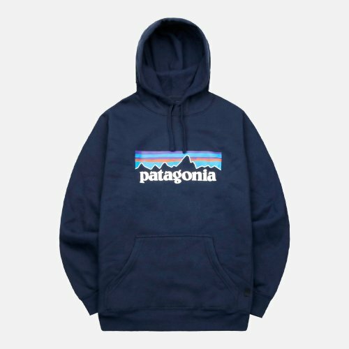 PATAGONIA P-6 Logo 長袖 連帽 帽T 灰 藍 39622-GLH