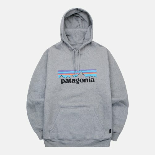 PATAGONIA P-6 Logo 長袖 連帽 帽T 灰 藍 39622-GLH
