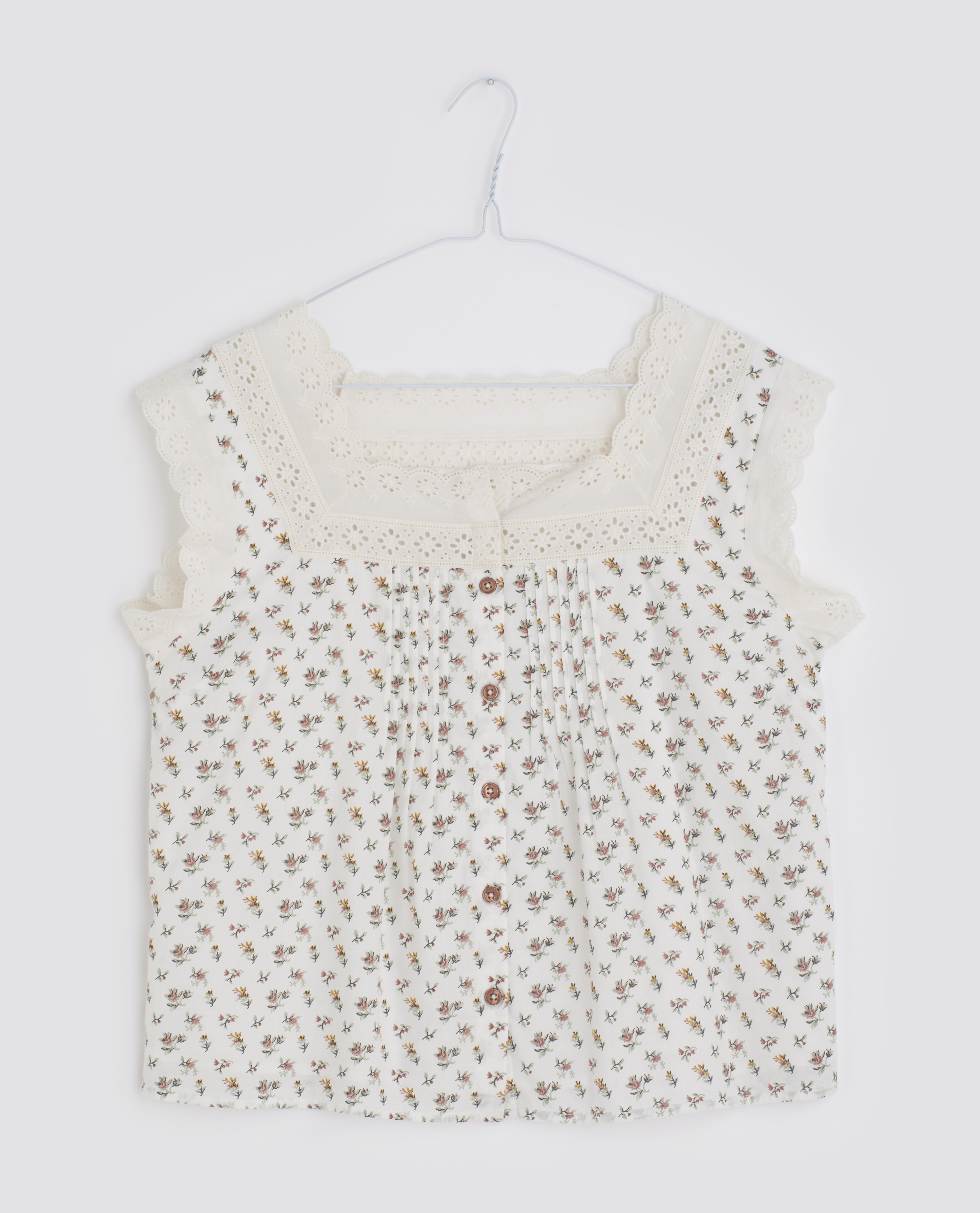 LITTLE COTTON CLOTHES - Clementine Blouse（Cross Stitch Rose Floral）