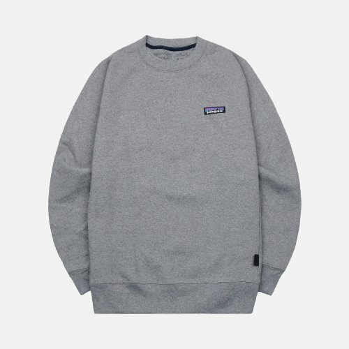 PATAGONIA P-6 Label Uprisal Crewneck 男 長袖 灰 大學T 39627-GLH