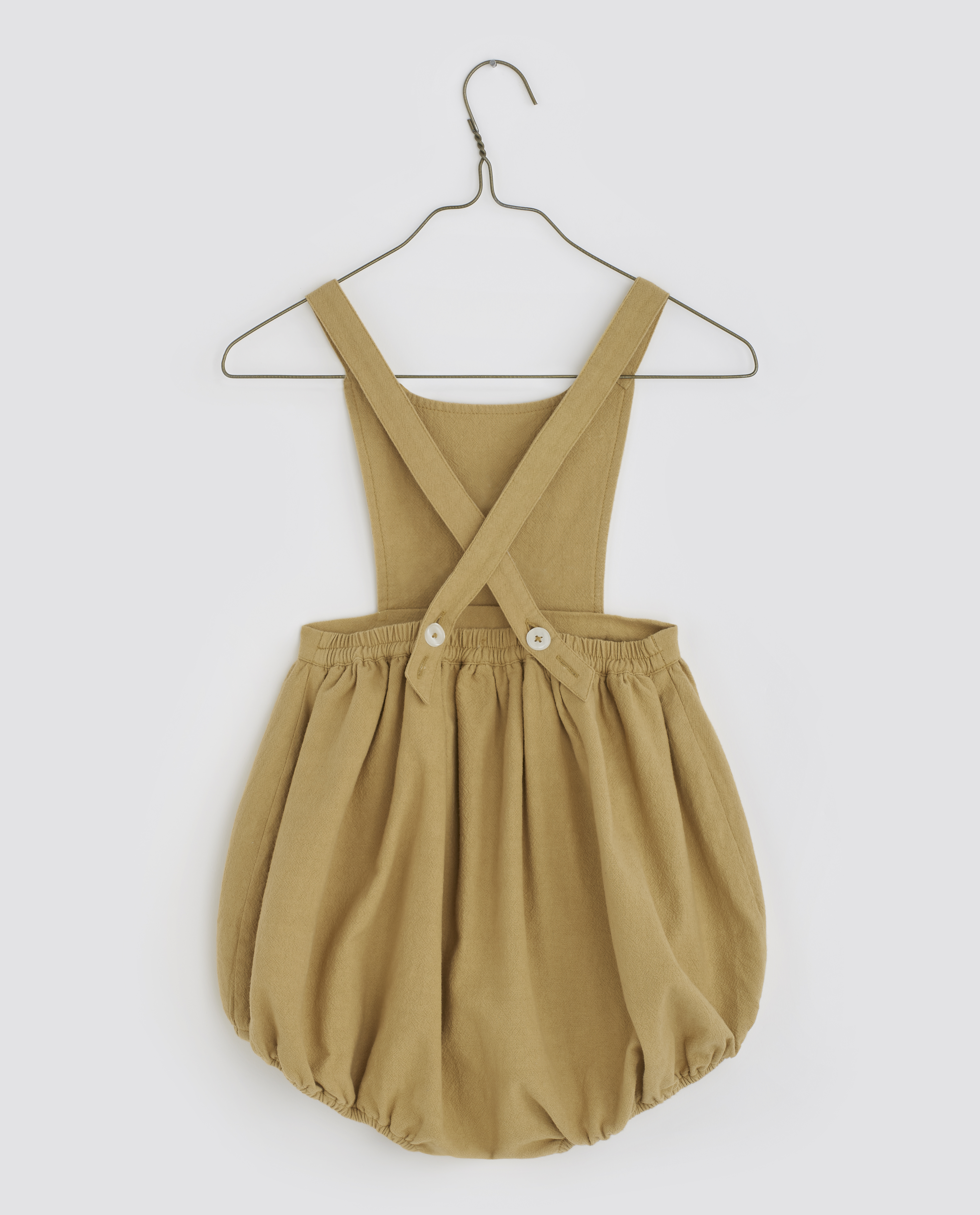 LITTLE COTTON CLOTHES - Dhalia Romper（Drummed Cotton in Honey）