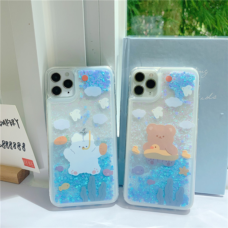 Liquid Bear and Rabbit iPhone Casing