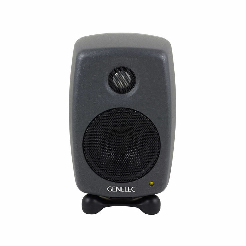 Genelec 8010A 3" Bi-Amplified Studio Monitor | Active Portable (Grey Pair)