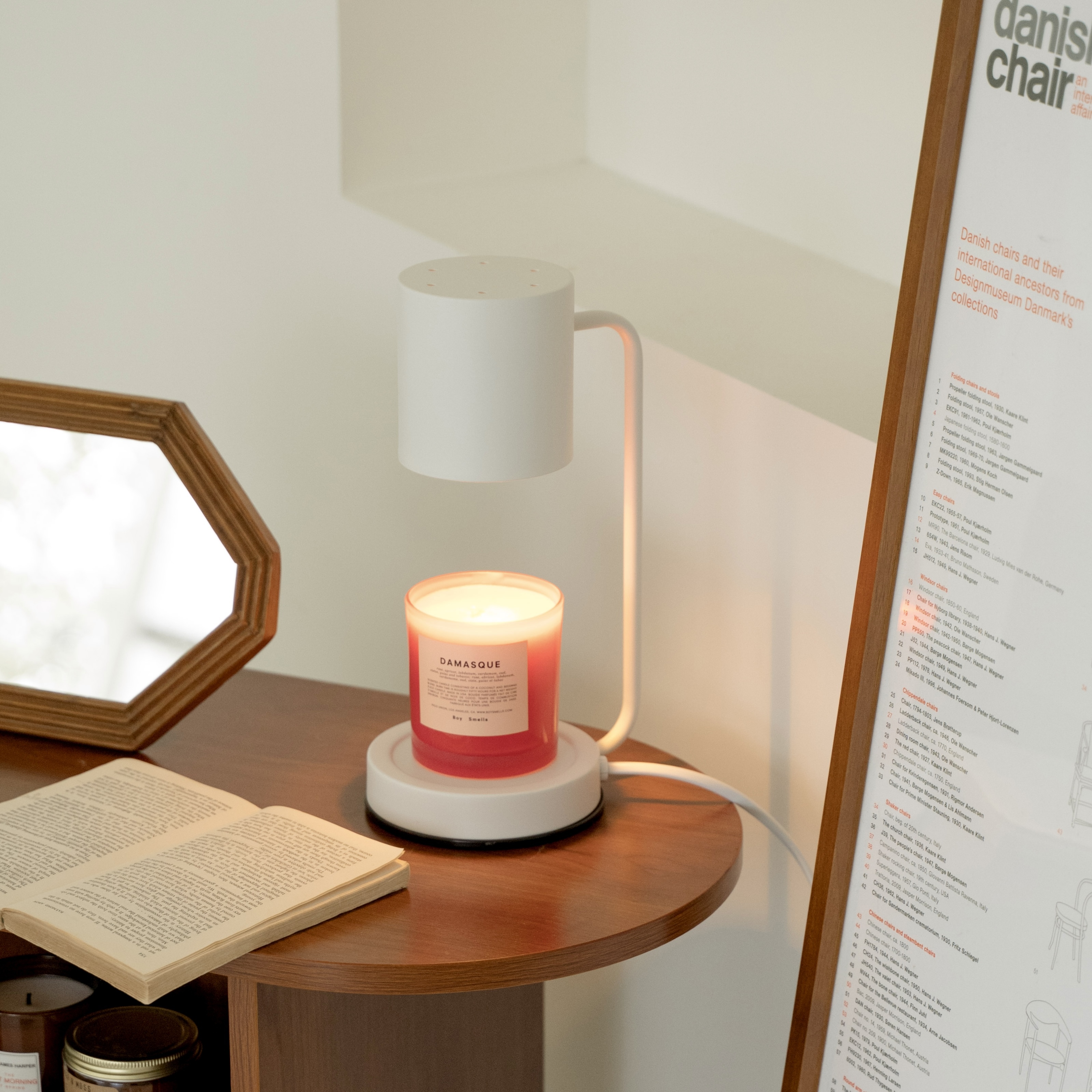 韓版簡約款 (白色) 融蠟燈 香氛蠟燭暖燈 - HOOOME