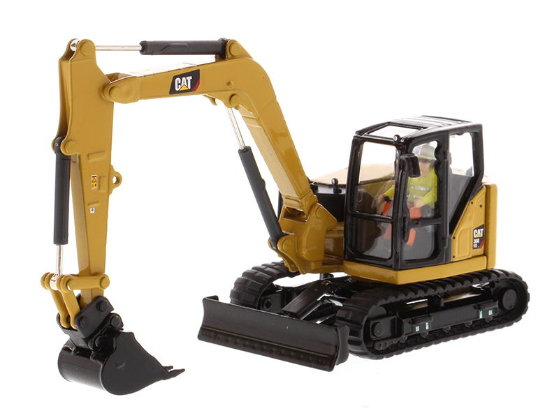 1:50 Diecast Masters CAT Caterpillar 308 CR Next Generation Mini Hydraulic Excavator with Work Tools (#85596)