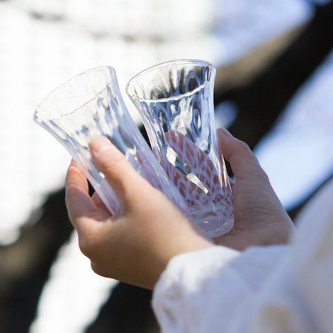 廣田硝子 大正浪漫一口啤酒杯-波