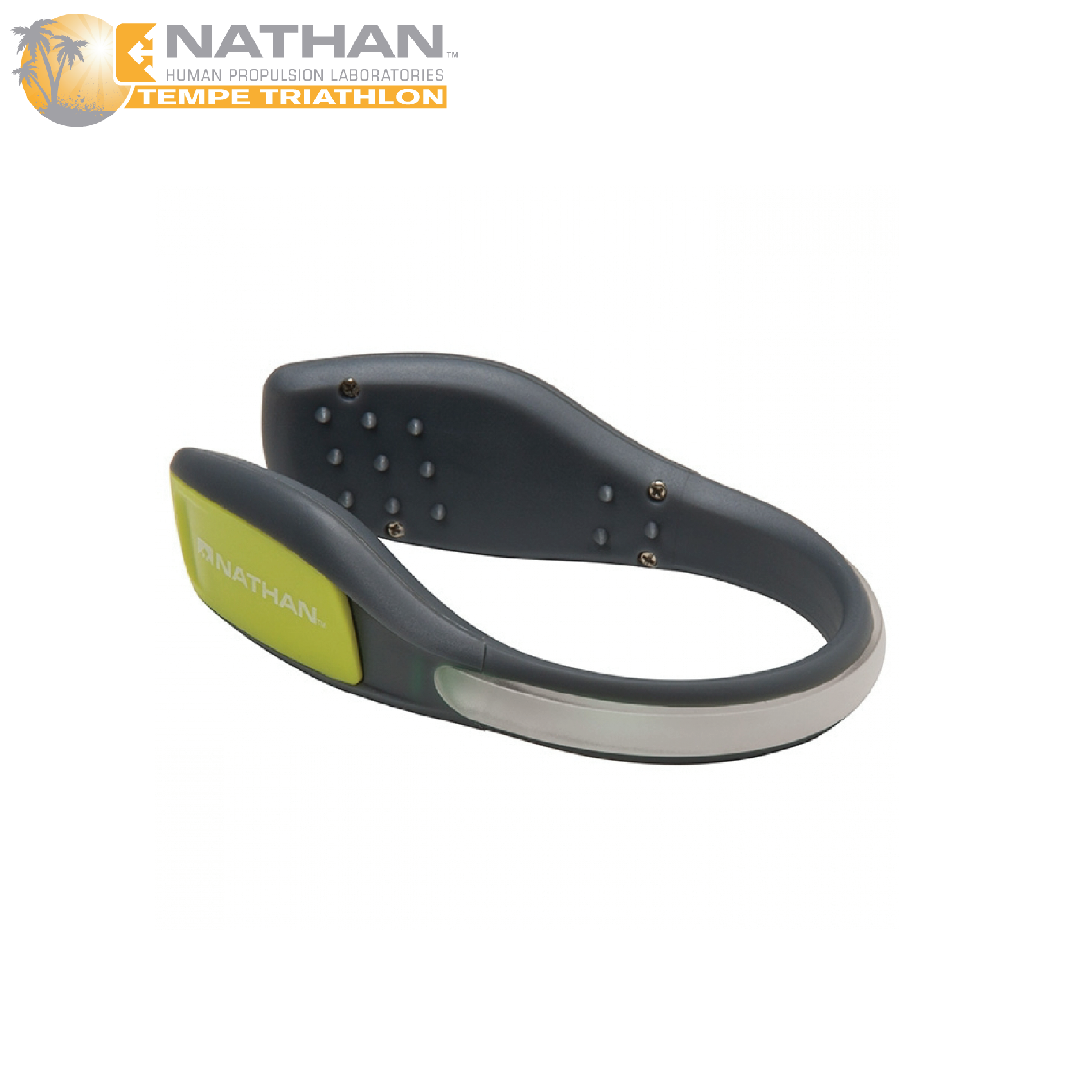 NATHAN 防水LED鞋環 (綠/紅) 適合所有運動鞋/超彈性材質/路跑/夜間79NA5072