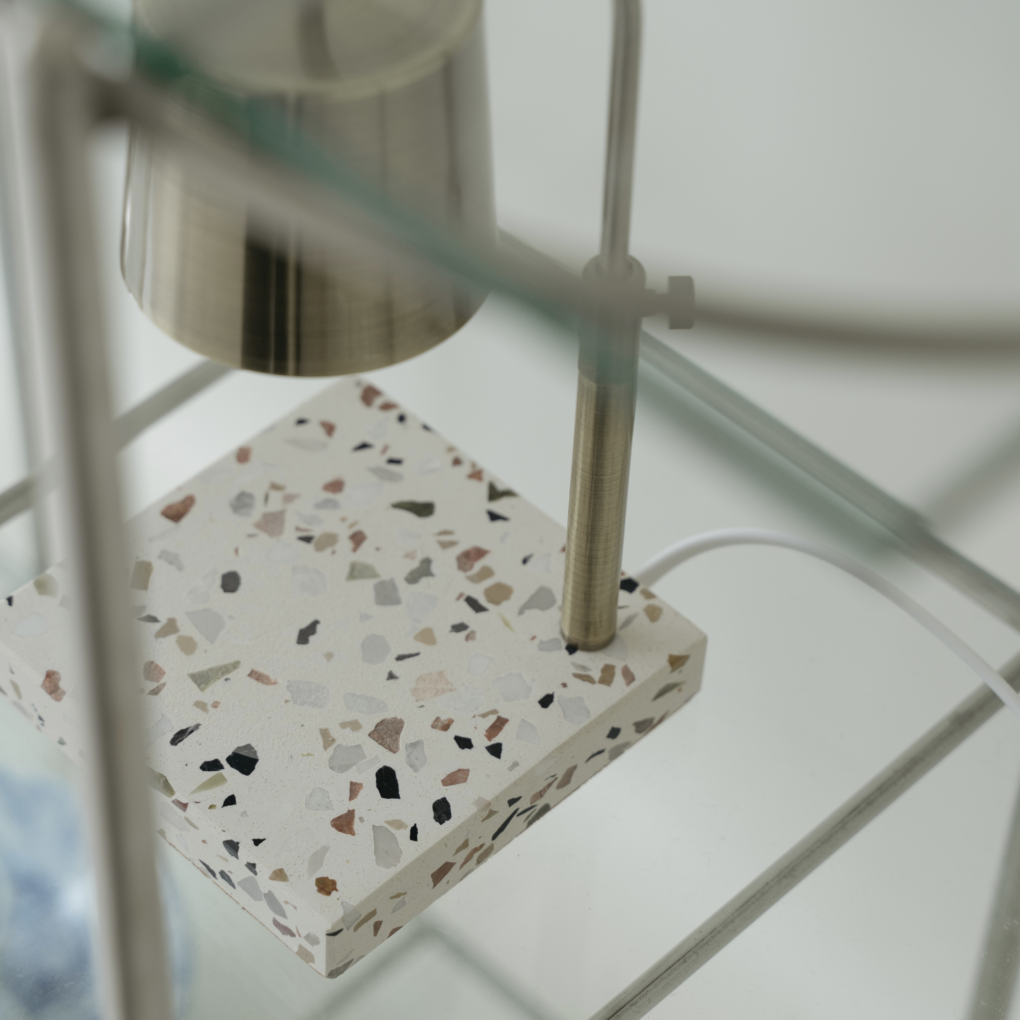 可調升降水磨石款 (香檳色 / 定時開關) 融蠟燈 香氛蠟燭暖燈 - HOOOME