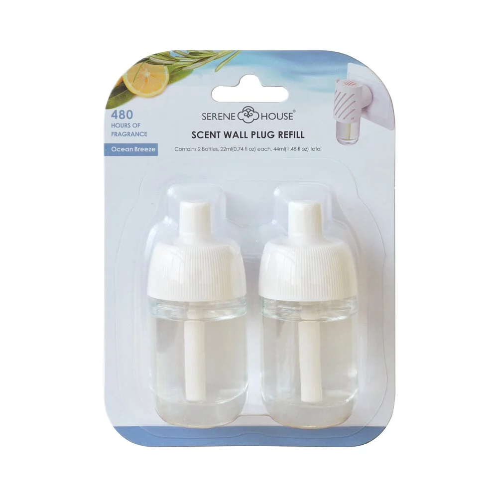 【SERENE HOUSE】去味清海風-壁插香氛機精油補充瓶 2入裝