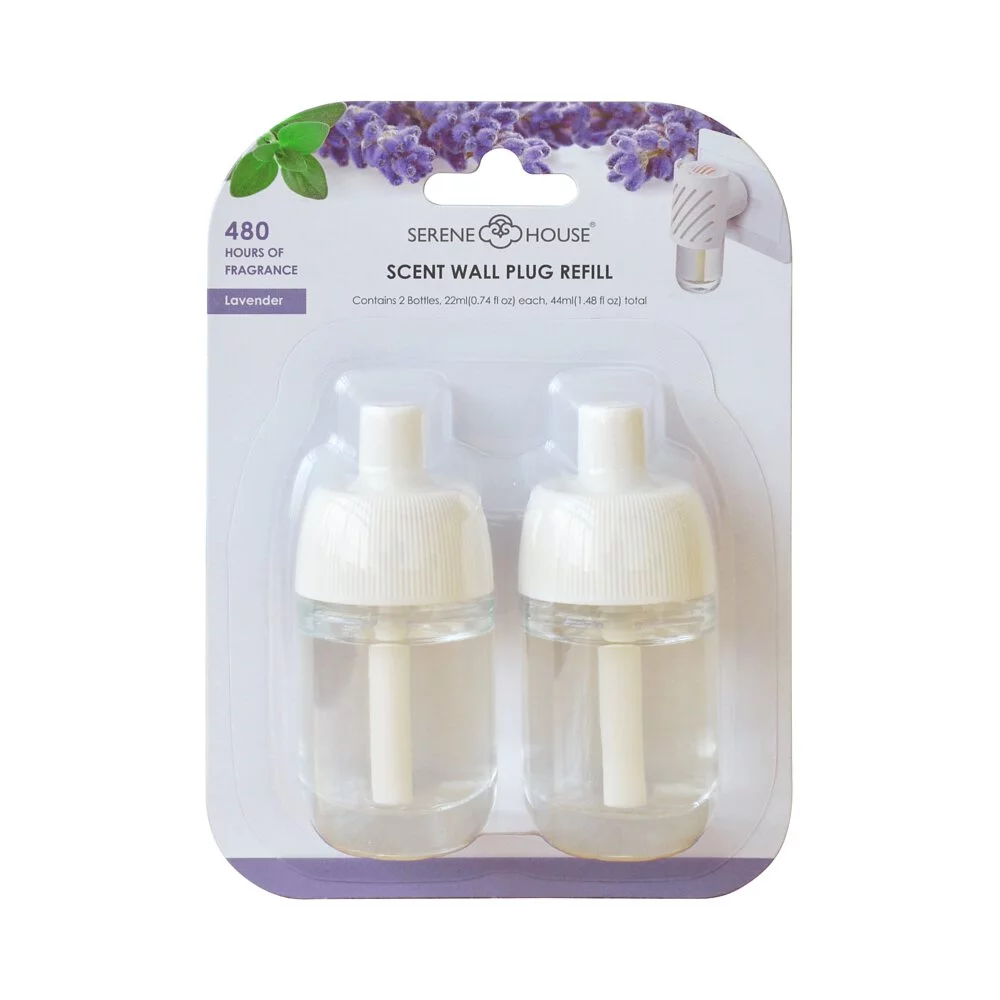 【SERENE HOUSE】紓壓薰衣草-壁插香氛機精油補充瓶 2入裝