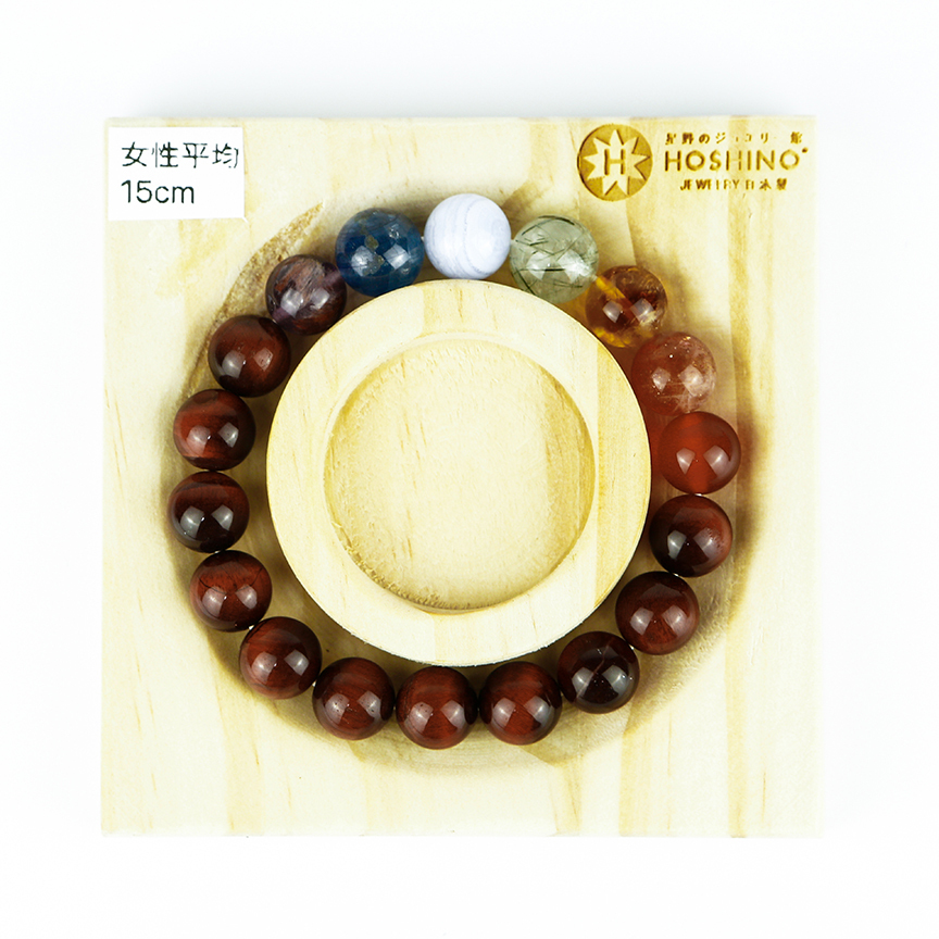 102106七輪調和手串/紅虎眼黃晶/天然晶石/能量石/原生態/療癒