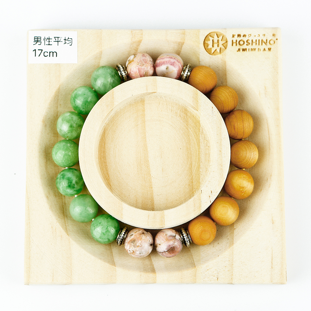 102112七輪調和手串/紅紋石檜木/天然晶石/能量石/原生態/療癒