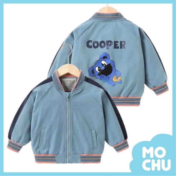 COOPER灰藍色棒球外套