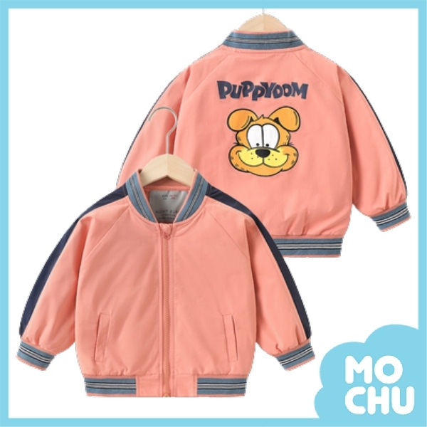 微笑小狗棒球外套