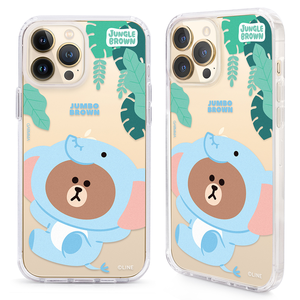 GARMMA LINE FRIENDS iPhone 13系列 二合一四角防摔保護套 大象熊大