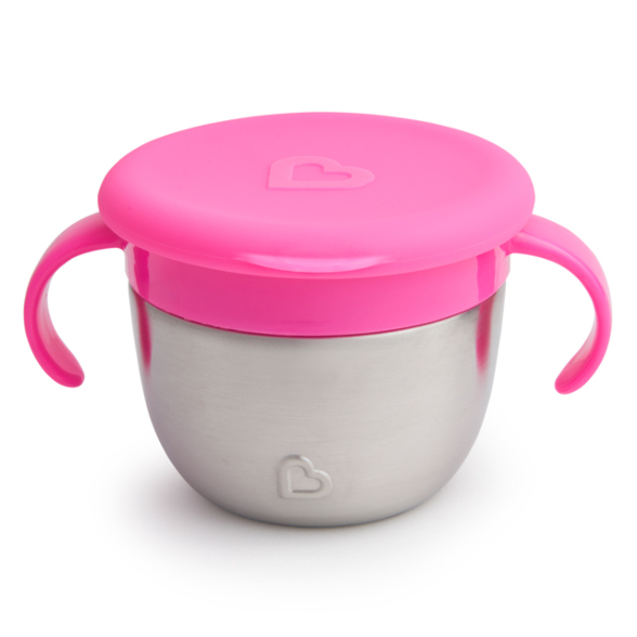 豪華不鏽鋼防漏零食杯-粉