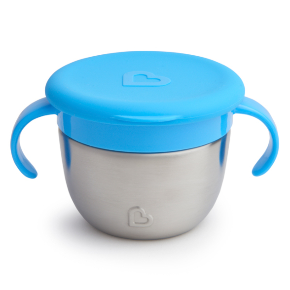 豪華不鏽鋼防漏零食杯-藍