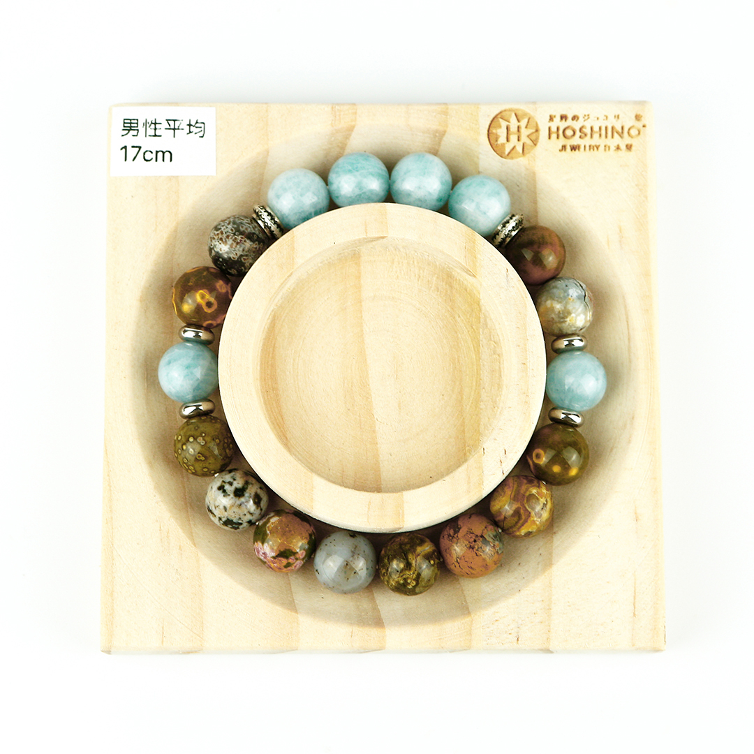 102144七輪調和手串/水草瑪瑙/天然晶石/能量石/原生態/療癒