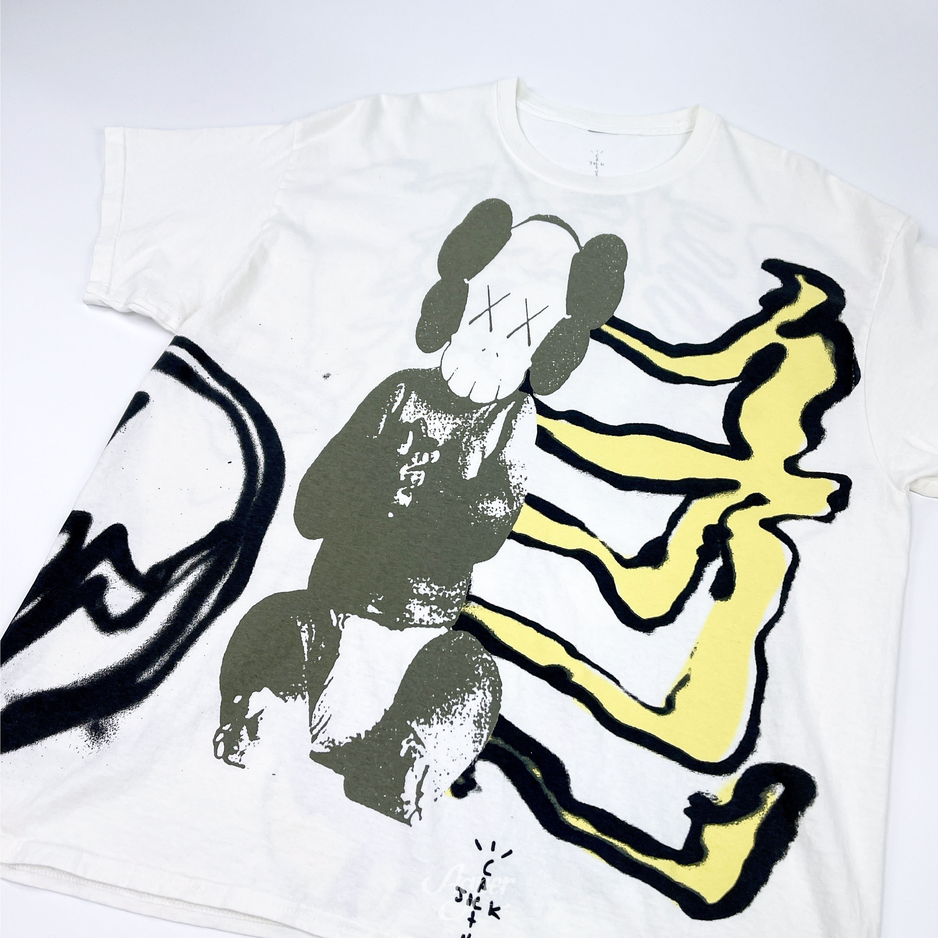 Travis Scott Cactus Jack x Kaws x Fragment Tee 三方聯名塗鴉T